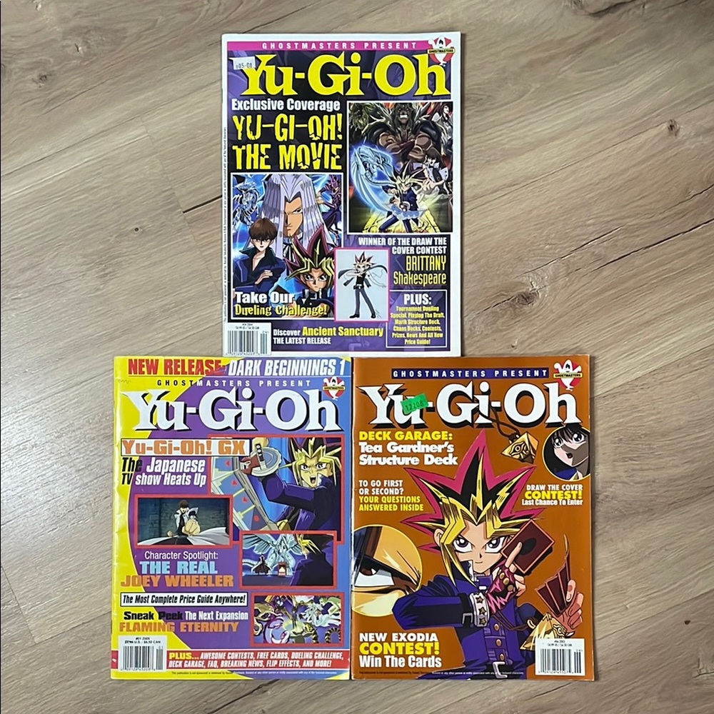Vintage Ghostmasters‎ Present Yu-Gi-Oh Magazines. 3 issues. GUC!